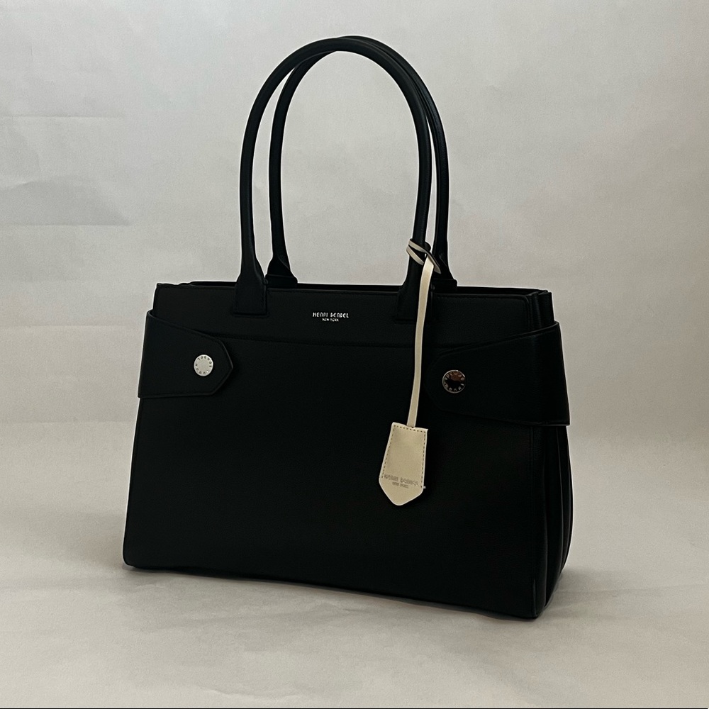 Henri Bendel Divine Black Leather Shoulder Bag NWOT